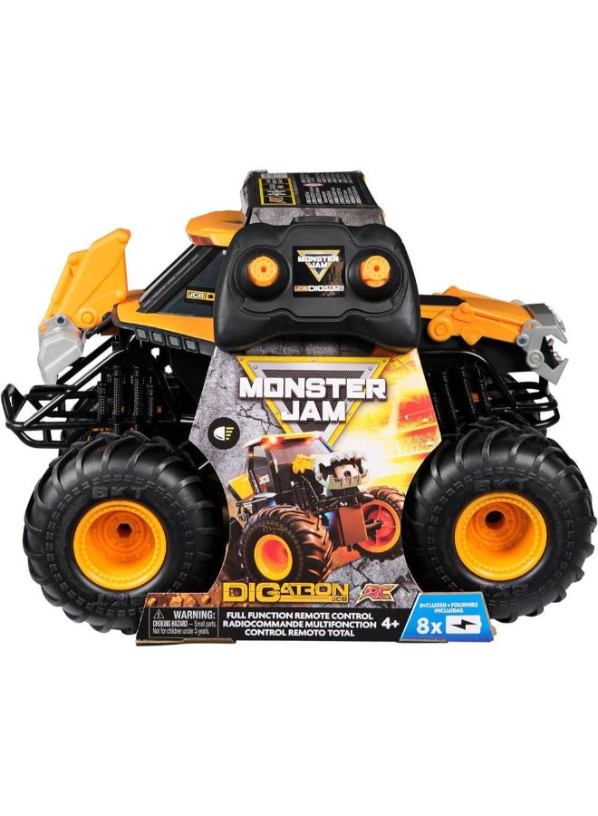 Monster Jam JCB Digatron RC Monster Truck (1:15, Yellow) - Image 1